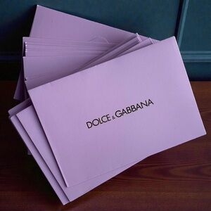 Dolce&Gabbana 6x4 Pink greeting card and envelope with gold logo set of 20 -New